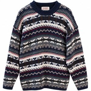 Vintage Heather & Tweed 100% Wool Sweater XL Fair Isle Oversized Hong Kong